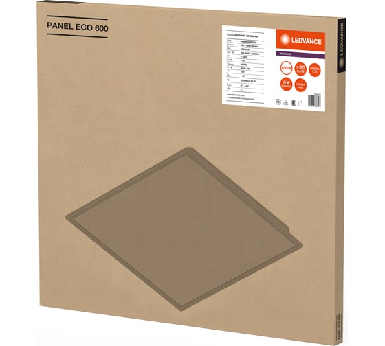Светильник светодиодный LEDVANCE ДВО 36Вт 4000К 3600Лм Белый ECOCLASS PANELECO CLASS PANEL 600 36W 940 4099854388323