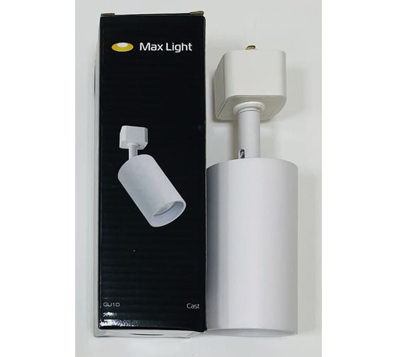 Светильник трековый MAXLIGHT CAST 206 WHITE алюминиевое литье, круглый, поворотный, GU 10, белый, 55x178 мм 00-00001233