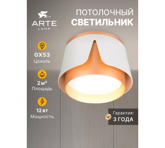 Потолочный светильник ARTE LAMP AMAKS A8028PL-1WH