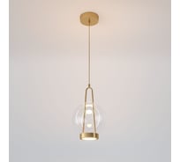 Подвесной светодиодный светильник Eurosvet Frasco со стеклянным плафоном 50267/1 LED латунь a069344