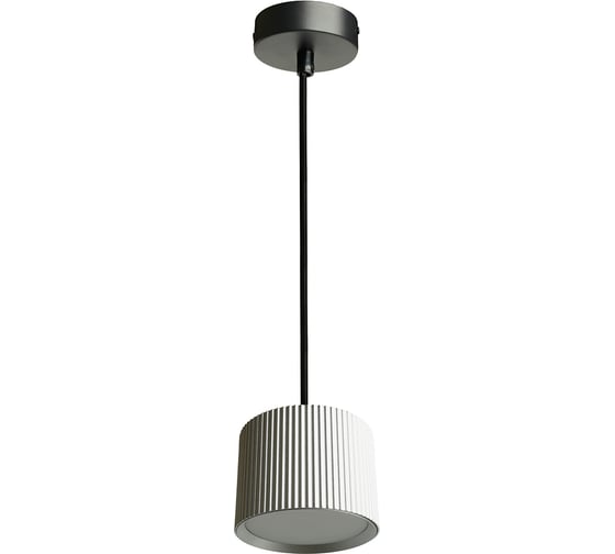 Светильник потолочный FERON Barrel HL4588 ARIA levitation 12W, 230V, GX53, серебро + черный, на подвесе 1,7 м, 51680