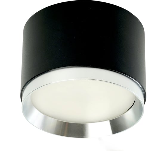 Светильник потолочный FERON Barrel DUET HL459 12W, 230V,GX53, черный + хром IP20, 51689