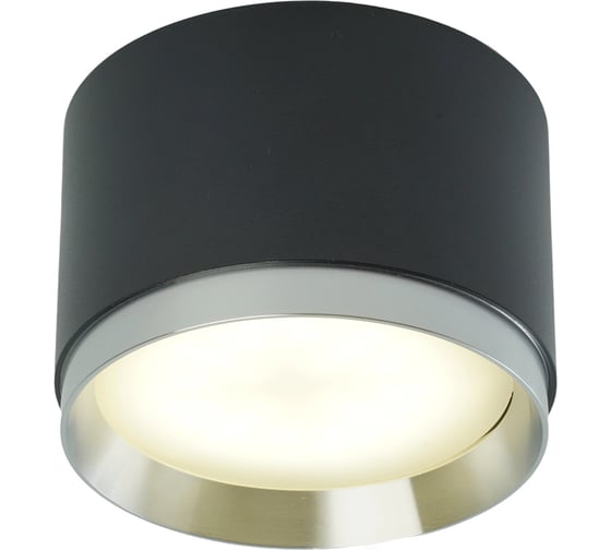 Светильник потолочный FERON Barrel DUET HL459 12W, 230V,GX53, черный + хром IP20, 51689