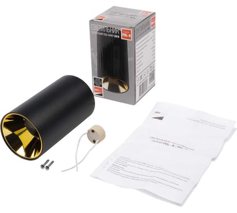 Светильник JazzwayPDL-R 14080 под лампу GU10 IP20 230В ДПО накладной BL/GL 5031364