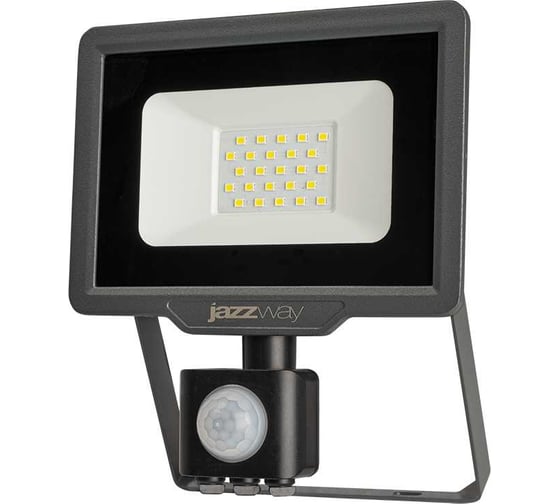 Светодиодный прожектор Jazzway PFL-C3 SENSOR 20Вт 6500К IP65 ДО закаленное прозрачное стекло 5026926A