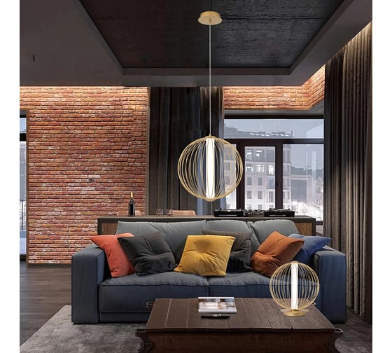 Подвесной светодиодный светильник Crystal lux SYNC SP18W LED GOLD