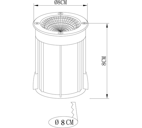 Тротуарный светильник ARTE LAMP PIAZZA A6205IN-1SS