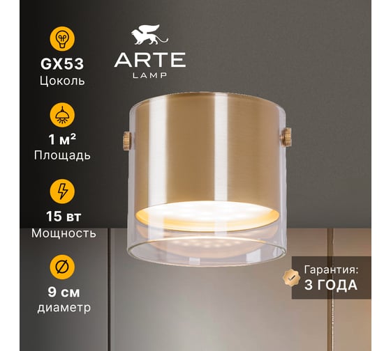 Точечный накладной светильник ARTE LAMP LAZIO A5366PL-1SG