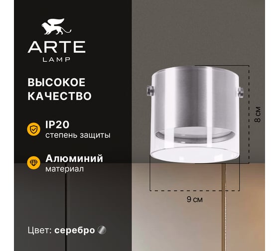 Точечный накладной светильник ARTE LAMP LAZIO A5366PL-1SS