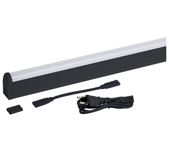 Линейный светодиодный светильник ЭРА LLED0112W4000B 12Вт, 4000K, L874мм, с выключателем, черный Б0065557