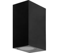 Светильник садово-парковый FERON ONE DH051-P,на стену, 2xGU10 220-240V, черный пластик, 51546