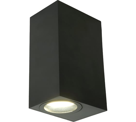 Светильник садово-парковый FERON ONE DH051-P,на стену, 2xGU10 220-240V, черный пластик, 51546