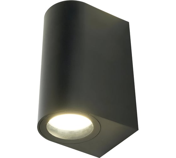 Светильник садово-парковый FERON ONE DH015-P, на стену, 2xGU10 220-240V, черный пластик, 51545