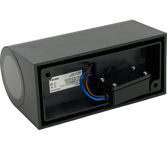 Светильник садово-парковый FERON ONE DH015-P, на стену, 2xGU10 220-240V, черный пластик, 51545
