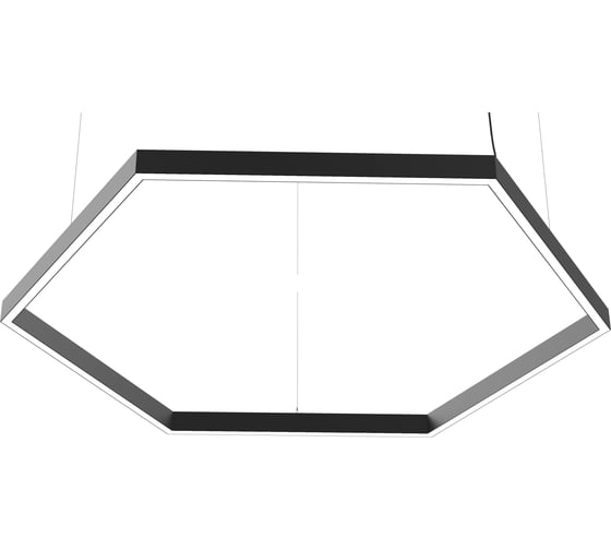 Светильник DIODEX Led Матик Риб 120Вт 3000К, Опал, Черный, DALI 4603789775235