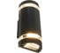 Светильник садово-парковый FERON ONE DH1702-P, на стену вверх/вниз, 2хGU10 220-240V, черный пластик, 51540 4
