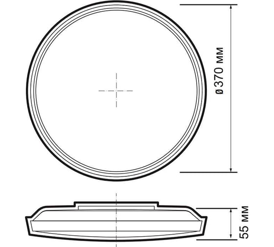 Светильник светодиодный Jazzway настенно-потолочный PPB OPAL 48W 4000K черный d370x55 IP20 5060968
