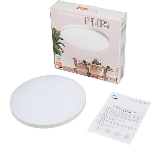 Светильник светодиодный Jazzway настенно-потолочный PPB OPAL 30W 4000K белый d260x55 IP20 5060814