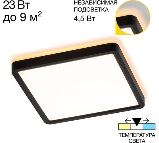 Светильник с подсветкой Citilux NORMA LED черный CL748K201