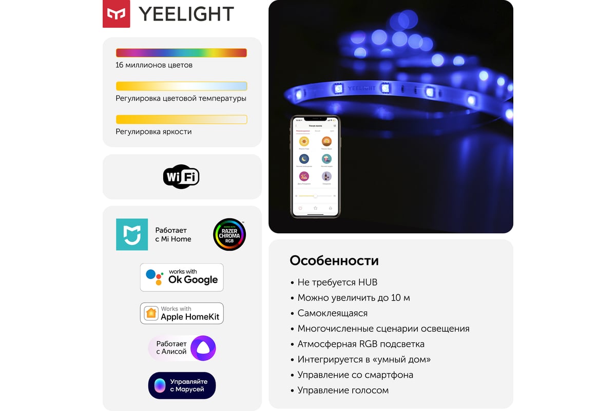 Yeelight lightstrip deals plus homekit