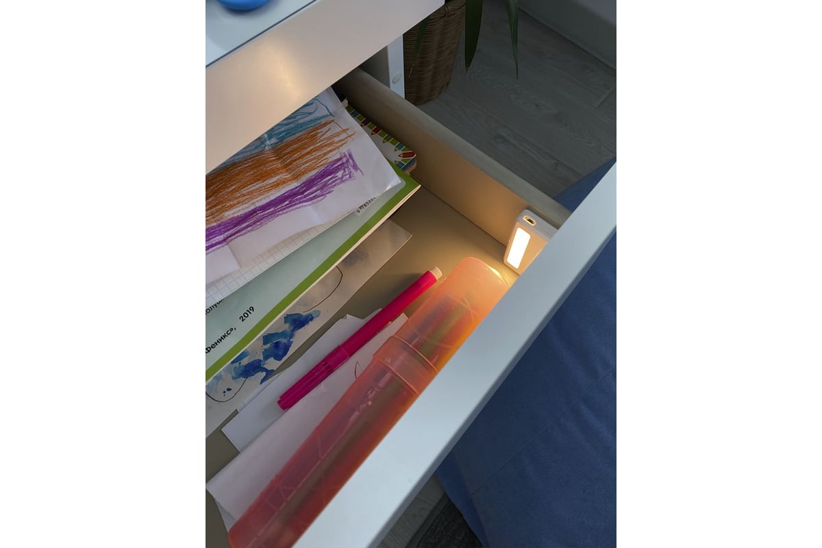 Подсветка ГЕЛЕОС M6, на батарейки 2xAAA, 65х43мм, магнитный выключатель ...