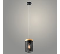Подвес РОСТОК 23660/1HQ BK+WOOD черный/дерево, 1x40W, E27, h1000, WAN23 988372451