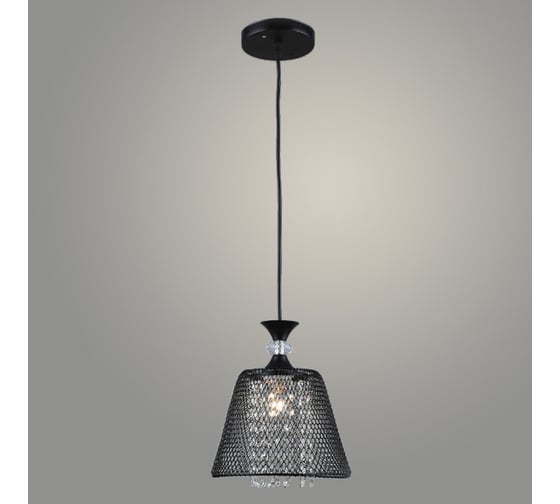 Подвес РОСТОК N5558/1HQ BK черный, 1x40W, E27, d205 h800 crst, QH23 988034106