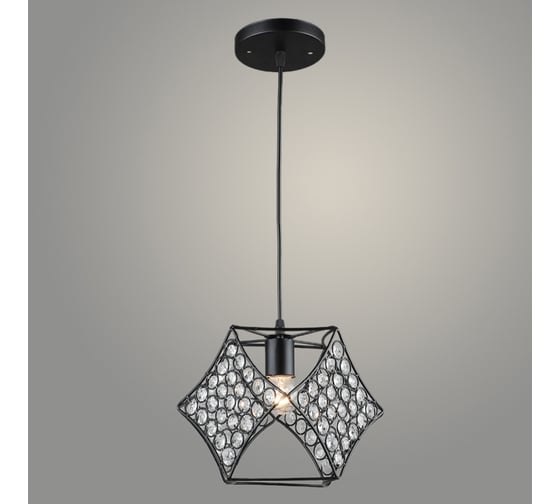 Подвес РОСТОК N5401/1HQ BK черный, 1x40W, E27, d250 h180/800, QH22 988029048 1