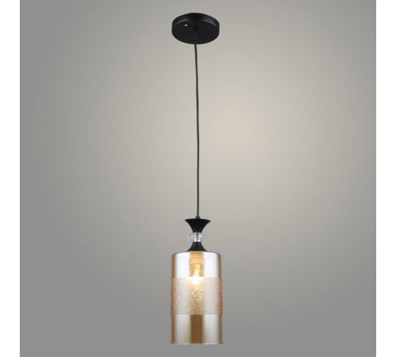 Подвес РОСТОК N5846/1HQ BK+AM черный, 1x40W, Е27, d120 h800, QH23 988035313 1