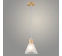 Подвес РОСТОК N5890/1HQ WT+WOOD белый, 1x40W, Е27, d155 h800, QH23 988035364