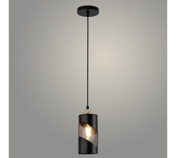 Подвес РОСТОК XA3226/1HQ BK+FGD черный/золото, 1x60W, Е27, d100 h1000, HN23 988372924 1