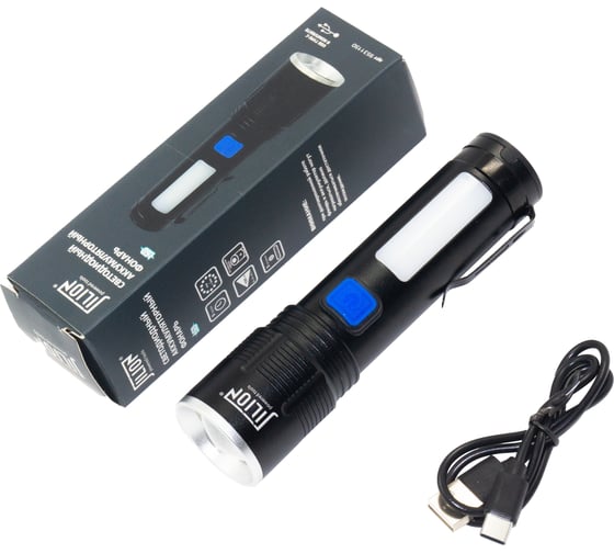 Светодиодный аккумуляторный фонарь Jilion P50 + 7 SMD, алюминий 9531150
