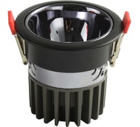 Светильник светодиодный встраиваемый truEnergy поворотный, круг, 10W, 4000K, 710Lm, D85мм, IP20, черный/алюминий 10564