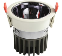 Светильник светодиодный встраиваемый truEnergy поворотный, круг, 10W, 4000K, 710Lm, D85мм, IP20, белый/алюминий 10563