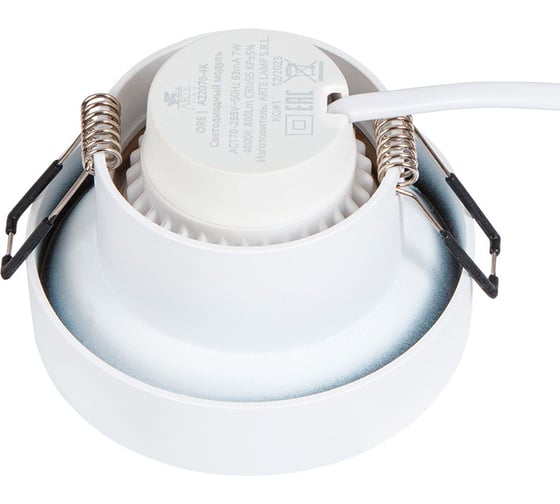 Точечный встраиваемый светильник ARTE LAMP RAMO A1240PL-1WH