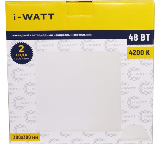 Светильник накладной I-WATT LED 48Вт 4200К 4800Лм 175-240V (квадратный) i-16118