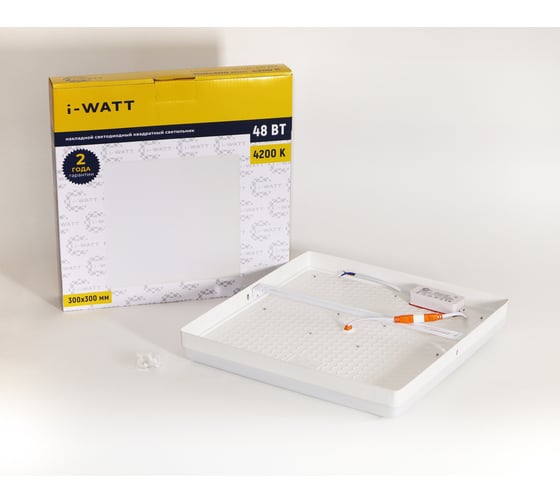 Светильник накладной I-WATT LED 48Вт 4200К 4800Лм 175-240V (квадратный) i-16118