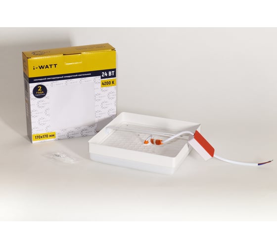 Светильник накладной I-WATT LED 24Вт 4200К 2400Лм 175-240V (квадратный) i-16116
