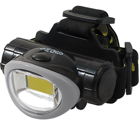 Налобный фонарь ФАZА H5-L3W-gy COB 3Вт 7500К 3 режима работы: 100проц./50проц./мигающий IP44 3хAAA (не в компл.) (блист.) 5027503