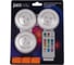 Набор светодиодных светильников Jazzway TS5-RGBx3 3SMD + 3RGB 6700-7000К 60лм пушлайт 3шт + с пультом ДУ 2 градации яркости 12 режимов RGB таймер 3хAAA (не входят в комплект) 5031630 1
