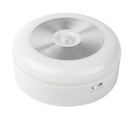 Светодиодный светильник Jazzway TS6-L1W-SENS 6SMD 0.8Вт 3500-4000К 60лм IP43 постоян. свечение с датчиком движения и освещенности 3хAAA (не входят в комплект) 5031692