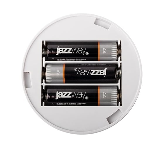 Светодиодный светильник Jazzway TS6-L1W-SENS 6SMD 0.8Вт 3500-4000К 60лм IP43 постоян. свечение с датчиком движения и освещенности 3хAAA (не входят в комплект) 5031692