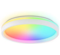 Потолочный светодиодный светильник Ambrella light с пультом WH/GD белый/золото IP20 66W 3000K-6500K+RGB D490*85 (ПДУ ИК) FZ607