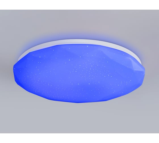 Потолочный светодиодный светильник Ambrella light с пультом WH белый IP20 66W 3000K-6500K+RGB D480*65 (ПДУ ИК) FZ418