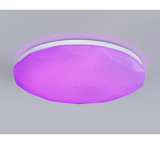 Потолочный светодиодный светильник Ambrella light с пультом WH белый IP20 66W 3000K-6500K+RGB D480*65 (ПДУ ИК) FZ418