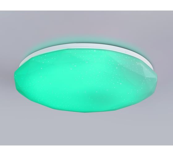 Потолочный светодиодный светильник Ambrella light с пультом WH белый IP20 66W 3000K-6500K+RGB D480*65 (ПДУ ИК) FZ418