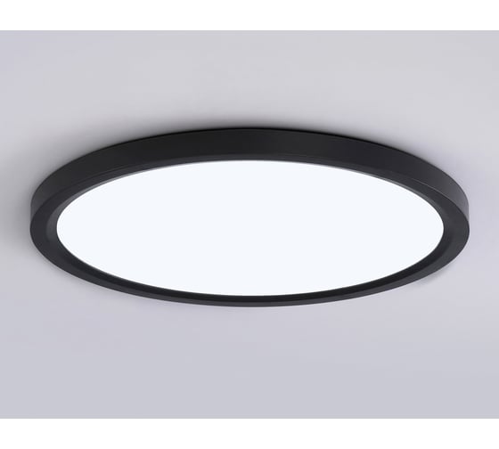 Светильник светодиодный ультратонкий Ambrella light BK черный IP54 44W 3000K-6500K CCT-переключатель D600*25 (Без ПДУ) FZ1910