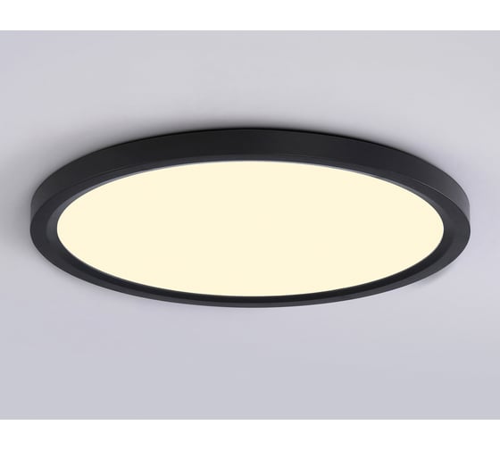 Светильник светодиодный ультратонкий Ambrella light BK черный IP54 44W 3000K-6500K CCT-переключатель D600*25 (Без ПДУ) FZ1910