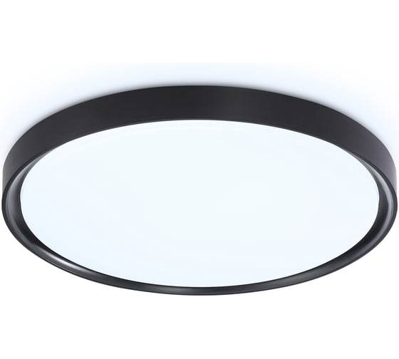 Потолочный светодиодный светильник Ambrella light BK черный IP54 30W 5000K D380*60 (Без ПДУ) FZ1248 1
