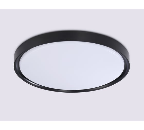 Потолочный светодиодный светильник Ambrella light BK черный IP54 30W 5000K D380*60 (Без ПДУ) FZ1248